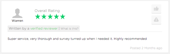 Customer review from Warren